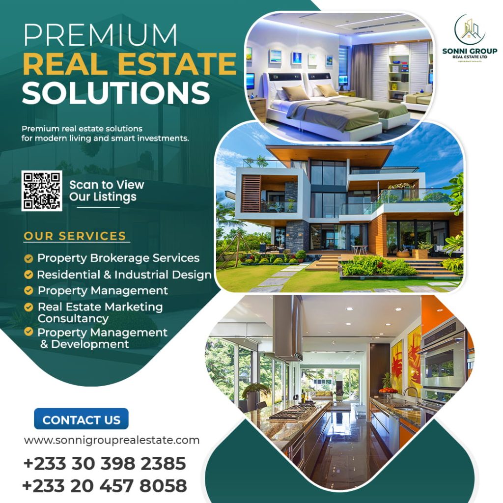 Premium real estate solutions in Accra by Sonni Group Real Estate Ltd